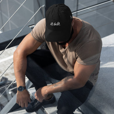 Distressed ill death. Dad Hat